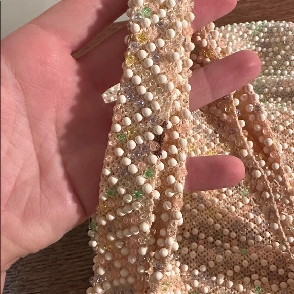 Vintage 1950s Beaded clutch purse - Picture 5 of 5